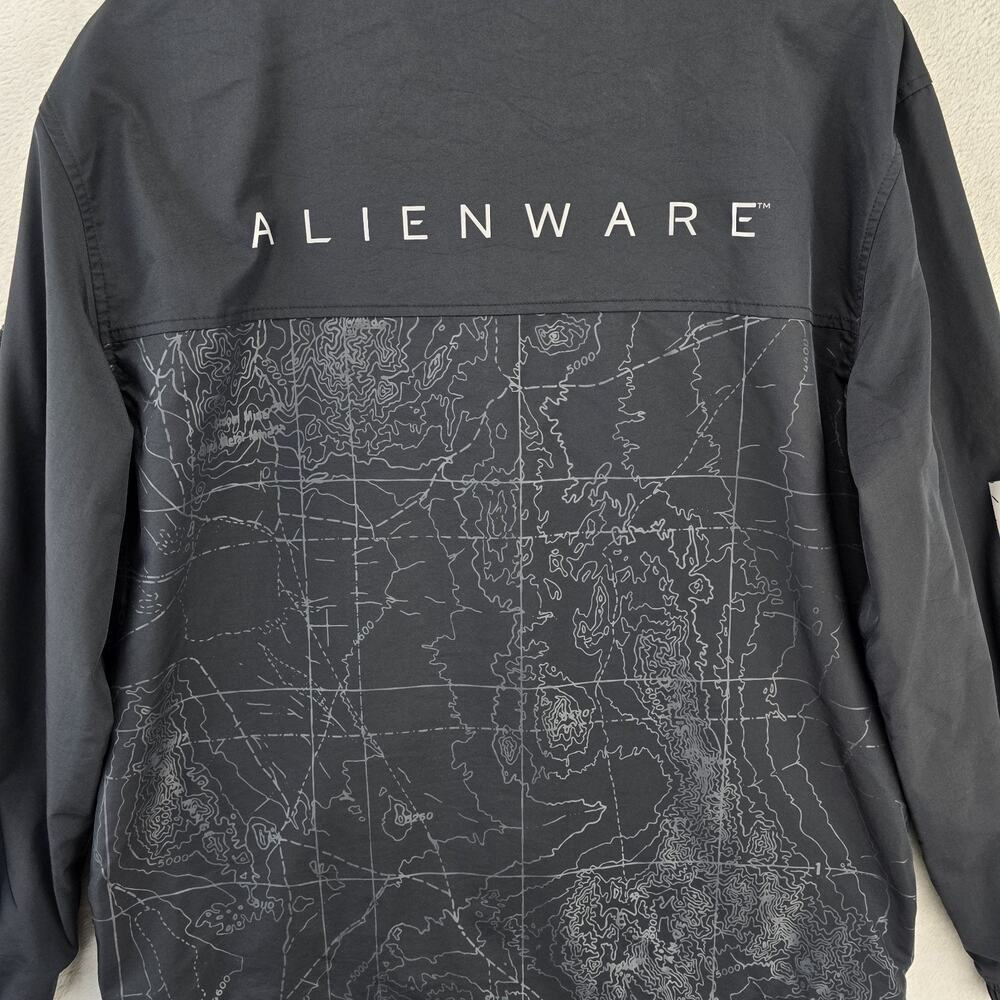 Alienware Windbreaker Jacket Mens Small Black Area 51 Contact Team Gaming AOP - Picture 9 of 11